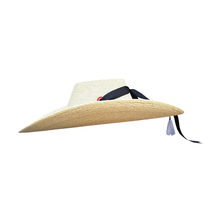 Sombrero Huetameño Calentano Tlapehuala Michoacano Fino Ojillos Rojo