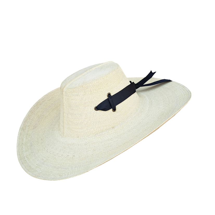 Sombrero Huetameño Calentano Tlapehuala Astilla Michoacano Fino Listón Negro