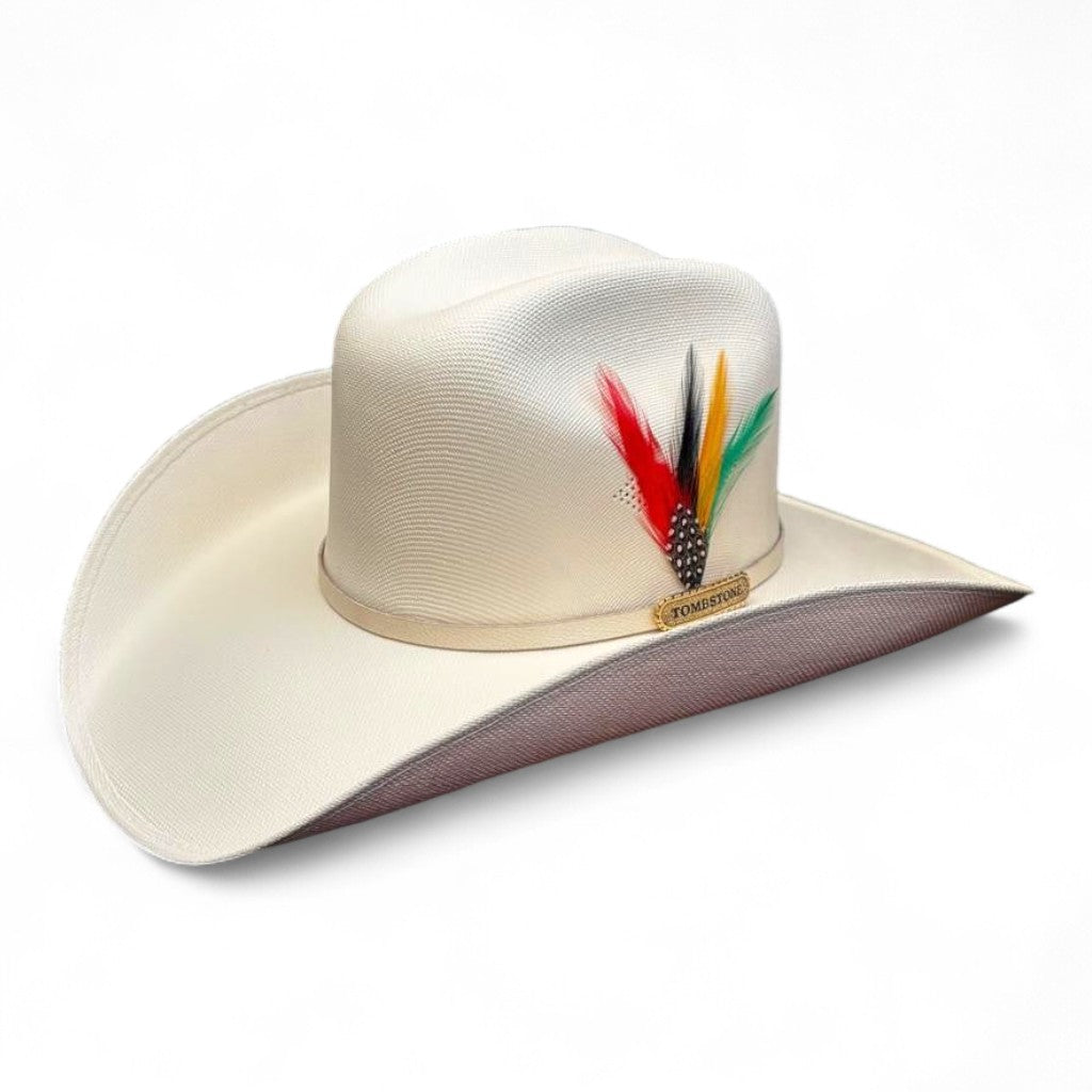 1000X ESTE OESTE TOQUILLA PLACA TOMBSTONE PLUMA STETSON