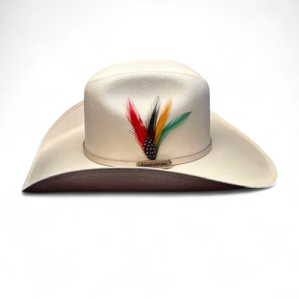 1000X ESTE OESTE TOQUILLA PLACA TOMBSTONE PLUMA STETSON