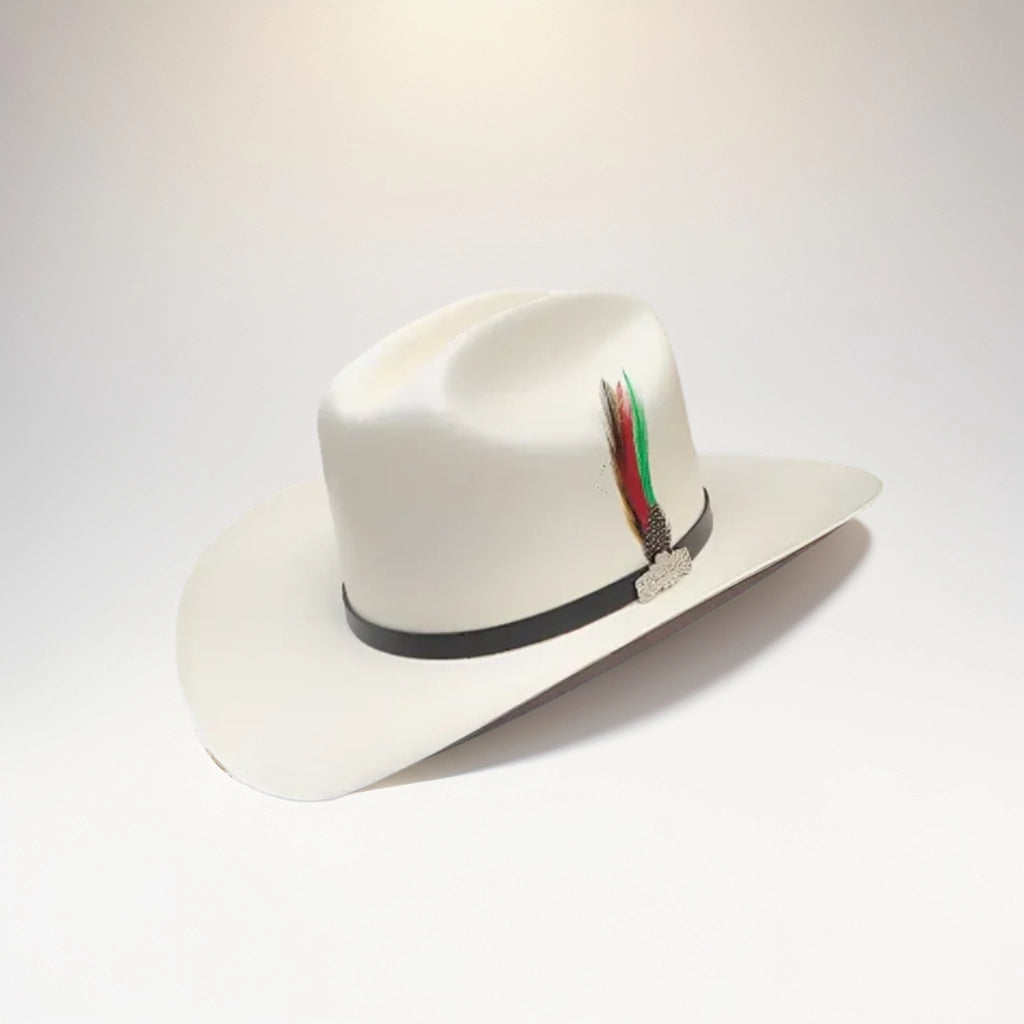 100X CHAPARRAL LAQUEADO PLACA NICOL HATS TOQUILLA NEGRO